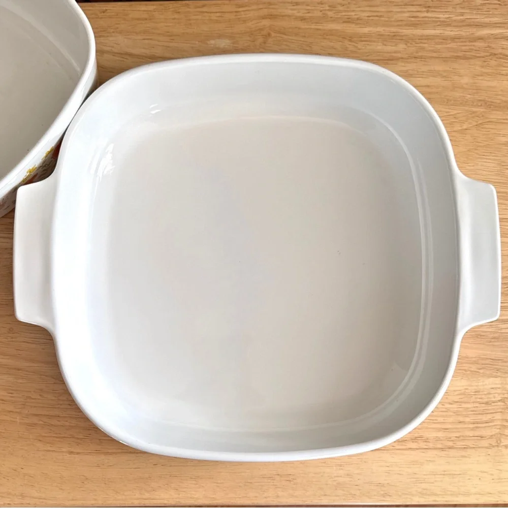 Vintage CorningWare USA Wildflower Orange Poppies A-10-B and A-1 1/2-B NO LIDS